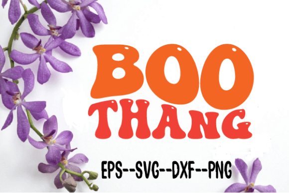 Boo Thang Retro Wavy Svg Sublimation for Crafts and Graphics