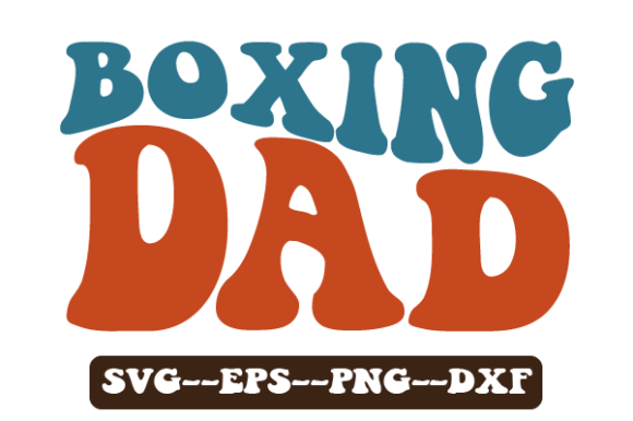 Boxing Dad Retro Wavy SVG for Crafts and Graphics