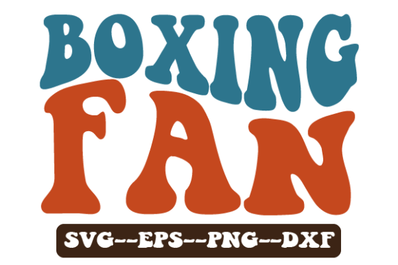 Boxing Fan Retro Wavy Svg Sublimation for Crafts and Graphics