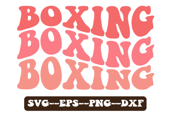 Boxing Retro Wavy SVG Sublimation for Crafts and Graphics