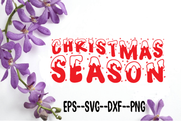 CHRISTMAS SEASON Retro Wavy Svg for Crafts and Graphics