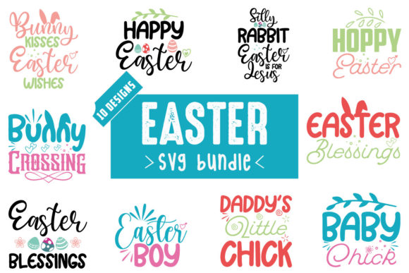 Easter SVG Bundle Vol.10 for Crafts and Graphics