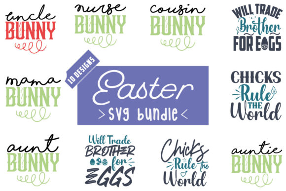 Easter SVG Bundle Vol.20 for Crafts and Graphics