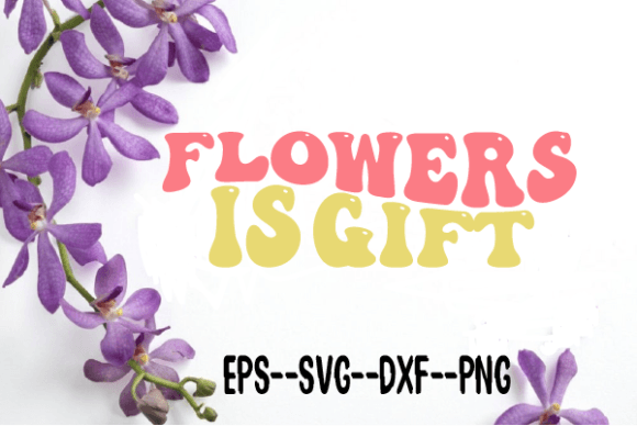 Flowers Retro Wavy SVG for Crafts and Graphics