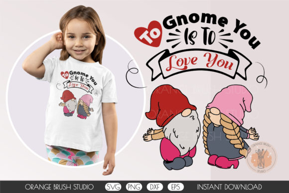 Gnomes Love SVG Valentine Funny Quote for Graphics and Crafts