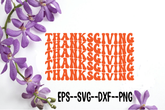 Thanksgiving New Retro Wavy Svg for Crafts and Graphics