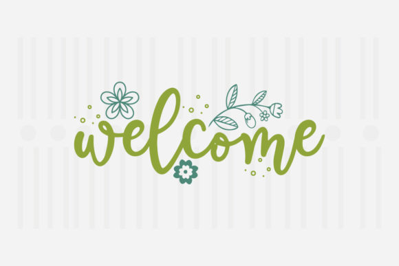 Welcome,spring Svg Graphic for Crafts and Content Publishing